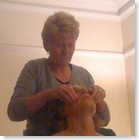 Sally doing an Indian head massage 2