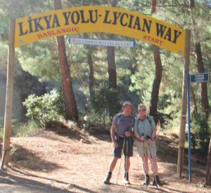 Geoff & Sally start of Lycian Way